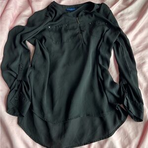 Apt. 9 Black Long Sleeve Women's Top